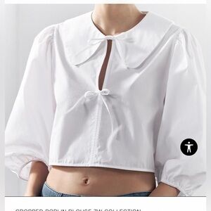 White poplin blouse